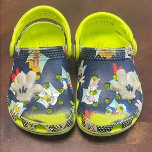 CROCS Kids Disney  Clogs - Navy and Lime